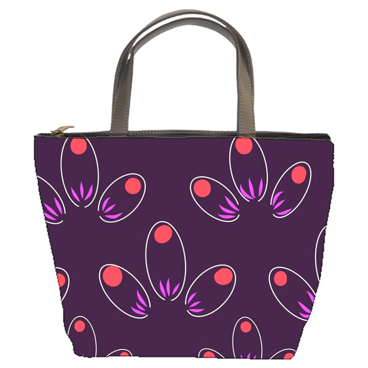 Pattern Petals Dots Print Seamless Bucket Bag