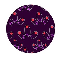 Pattern Petals Dots Print Seamless Mini Round Pill Box by Cemarart