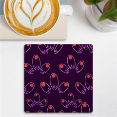 Pattern Petals Dots Print Seamless Uv Print Square Tile Coaster  by Cemarart