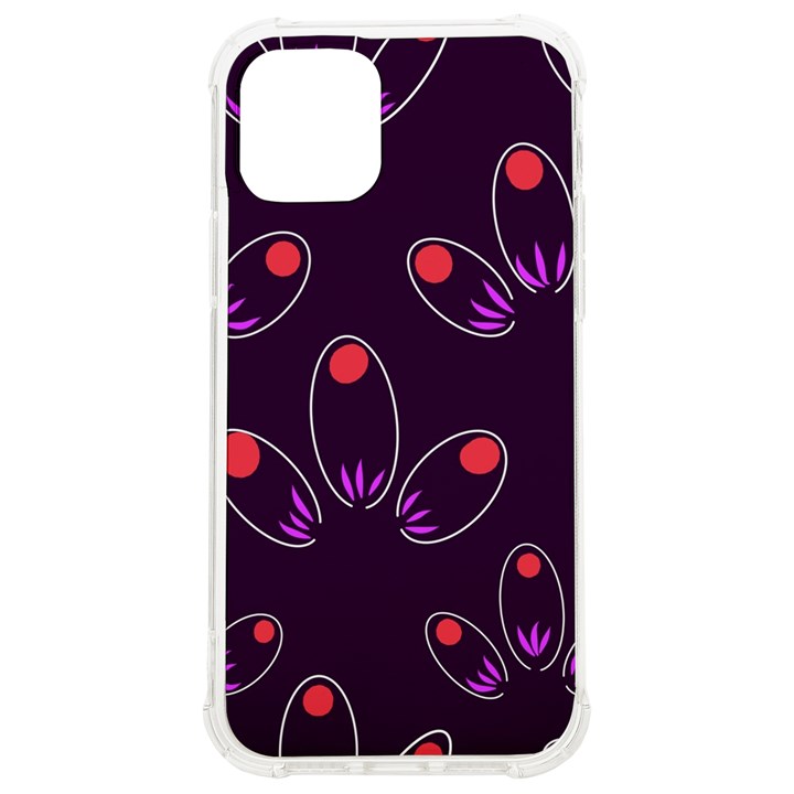 Pattern Petals Dots Print Seamless iPhone 12/12 Pro TPU UV Print Case