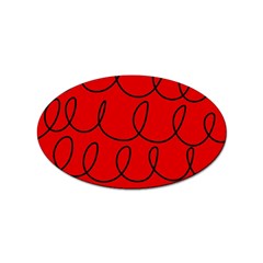 Red Background Wallpaper Sticker (oval) by Cemarart