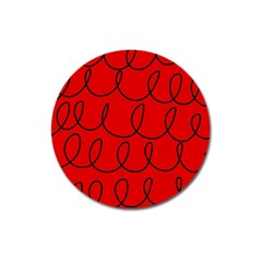 Red Background Wallpaper Magnet 3  (round) by Cemarart