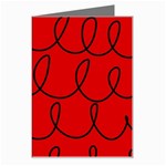 Red Background Wallpaper Greeting Card Left