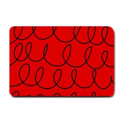 Red Background Wallpaper Small Doormat by Cemarart