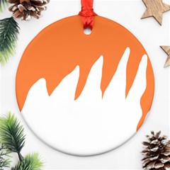 Orange Background Halloween Ornament (round) by Cemarart