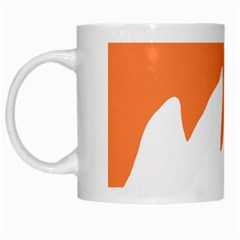 Orange Background Halloween White Mug by Cemarart