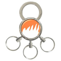 Orange Background Halloween 3-ring Key Chain by Cemarart