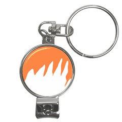 Orange Background Halloween Nail Clippers Key Chain