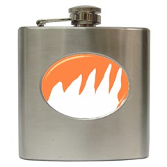 Orange Background Halloween Hip Flask (6 Oz) by Cemarart