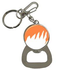 Orange Background Halloween Bottle Opener Key Chain by Cemarart