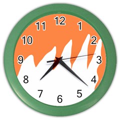 Orange Background Halloween Color Wall Clock by Cemarart