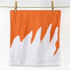 Orange Background Halloween Face Towel by Cemarart