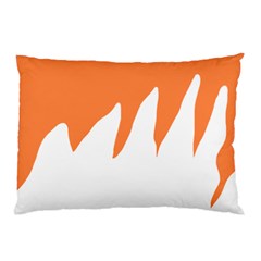 Orange Background Halloween Pillow Case by Cemarart