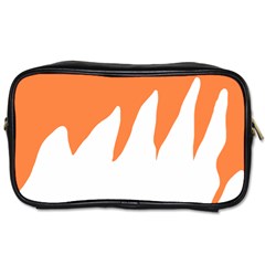 Orange Background Halloween Toiletries Bag (one Side) by Cemarart