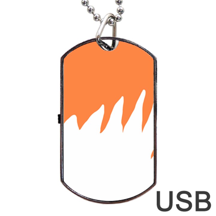 Orange Background Halloween Dog Tag USB Flash (One Side)