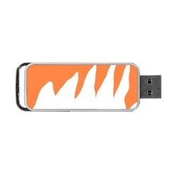 Orange Background Halloween Portable Usb Flash (one Side) by Cemarart