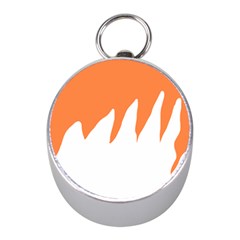 Orange Background Halloween Mini Silver Compasses by Cemarart