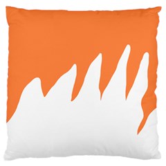 Orange Background Halloween Large Premium Plush Fleece Cushion Case (two Sides)