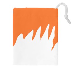 Orange Background Halloween Drawstring Pouch (4xl) by Cemarart