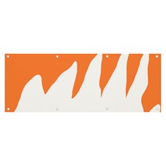 Orange Background Halloween Banner And Sign 8  X 3  by Cemarart