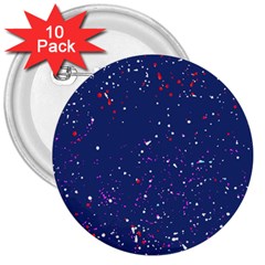 Texture Grunge Speckles Dots 3  Buttons (10 Pack)  by Cemarart