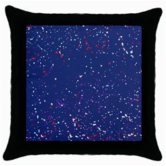 Texture Grunge Speckles Dots Throw Pillow Case (black) by Cemarart