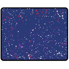 Texture Grunge Speckles Dots Two Sides Fleece Blanket (medium) by Cemarart