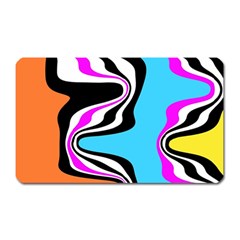 Liquid Warp Background Orange Blue Magnet (rectangular) by Cemarart