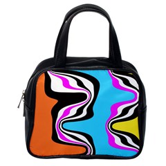 Liquid Warp Background Orange Blue Classic Handbag (one Side) by Cemarart