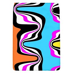 Liquid Warp Background Orange Blue Removable Flap Cover (l) by Cemarart