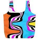 Liquid Warp Background Orange Blue Full Print Recycle Bag (XL) Front