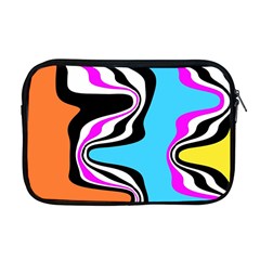 Liquid Warp Background Orange Blue Apple Macbook Pro 17  Zipper Case by Cemarart