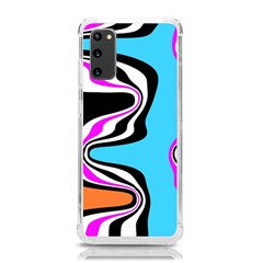 Liquid Warp Background Orange Blue Samsung Galaxy S20 6 2 Inch Tpu Uv Case by Cemarart