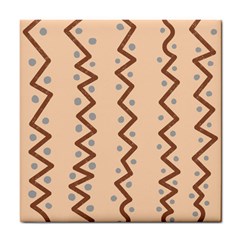 Print Pattern Minimal Tribal Tile Coaster by Cemarart