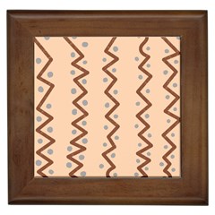 Print Pattern Minimal Tribal Framed Tile by Cemarart