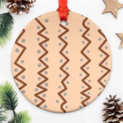 Print Pattern Minimal Tribal Ornament (round) by Cemarart