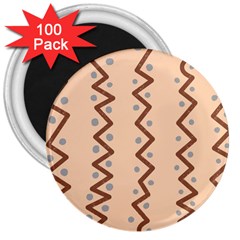 Print Pattern Minimal Tribal 3  Magnets (100 Pack) by Cemarart