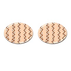 Print Pattern Minimal Tribal Cufflinks (oval) by Cemarart