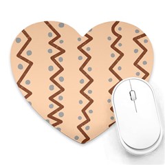 Print Pattern Minimal Tribal Heart Mousepad by Cemarart