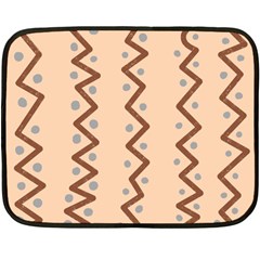 Print Pattern Minimal Tribal Fleece Blanket (mini) by Cemarart