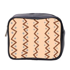 Print Pattern Minimal Tribal Mini Toiletries Bag (two Sides) by Cemarart