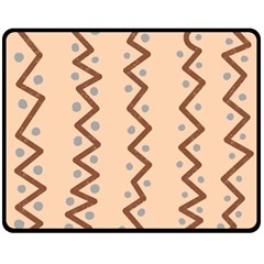 Print Pattern Minimal Tribal Fleece Blanket (medium) by Cemarart