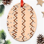 Print Pattern Minimal Tribal Oval Filigree Ornament (Two Sides) Front