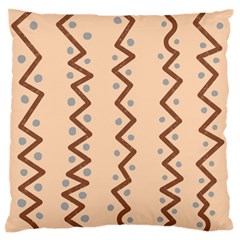 Print Pattern Minimal Tribal Large Premium Plush Fleece Cushion Case (two Sides)