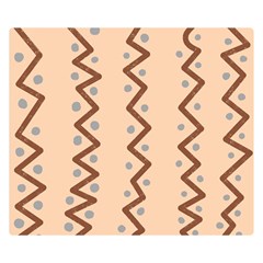 Print Pattern Minimal Tribal Two Sides Premium Plush Fleece Blanket (small) by Cemarart