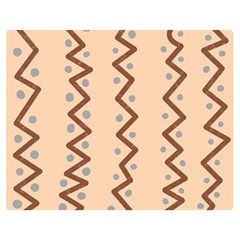 Print Pattern Minimal Tribal Two Sides Premium Plush Fleece Blanket (medium) by Cemarart