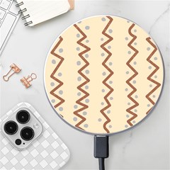 Print Pattern Minimal Tribal Wireless Fast Charger(white) by Cemarart