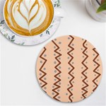 Print Pattern Minimal Tribal UV Print Round Tile Coaster Front