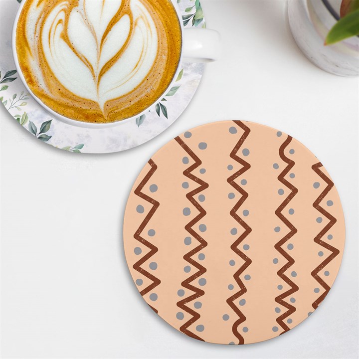 Print Pattern Minimal Tribal UV Print Round Tile Coaster