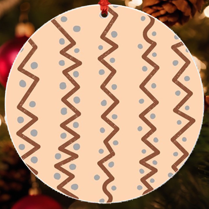 Print Pattern Minimal Tribal UV Print Acrylic Ornament Round